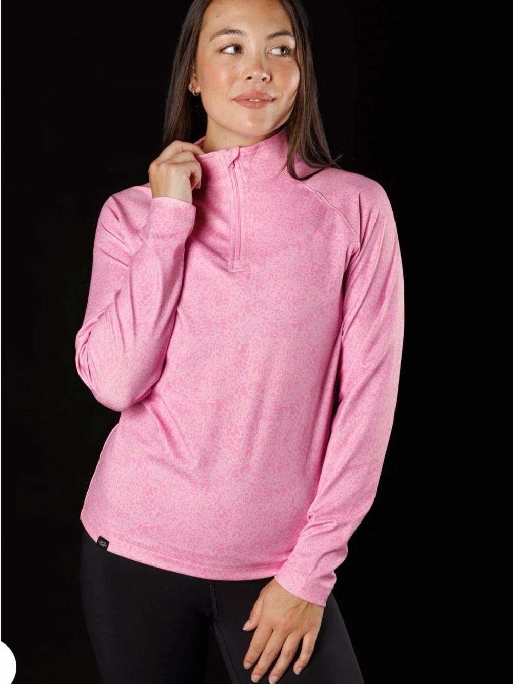 Sunday Swagger women’s Pink Quarter-Zip Performance Top